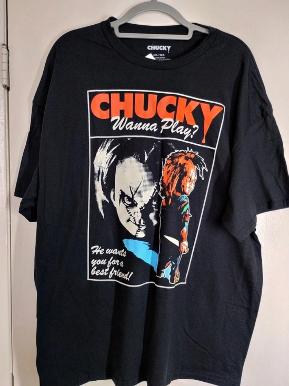 Chucky Wanna Play? Graphic Tee Graphic Tee in Black XXL Like New